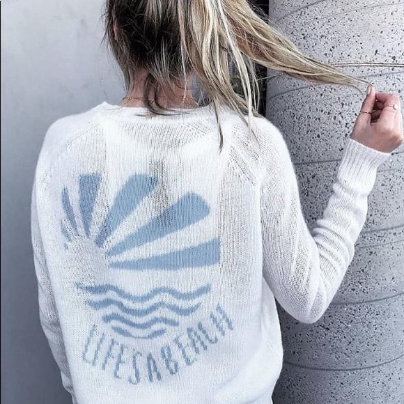 360 Cashmere Sweaters - 360 Cashmere Kaila Sweater Top Life’s a Beach - M